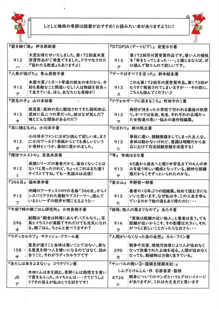 104図書館だより(裏面)2025 5月号